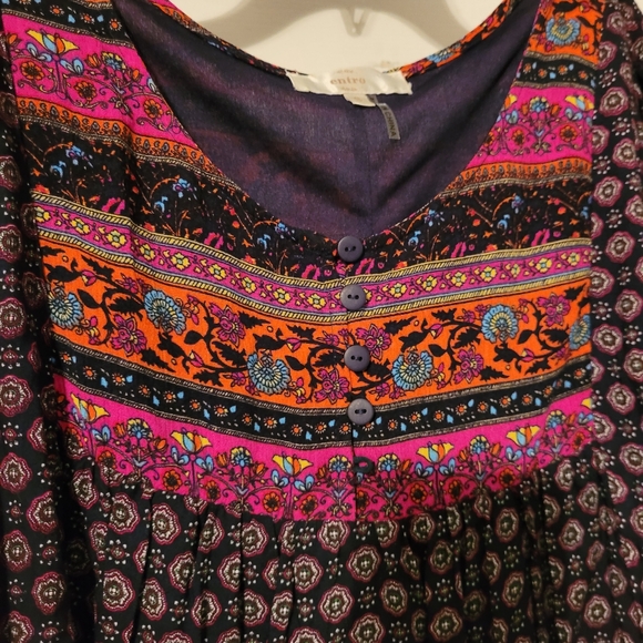 entro Boho Floral Long Sleeve Dress Size Small - Picture 4 of 9